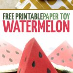 Paper Craft Templates For Play Fruit: Watermelon – Moms And Crafters   Printable Paper Crafts Free
