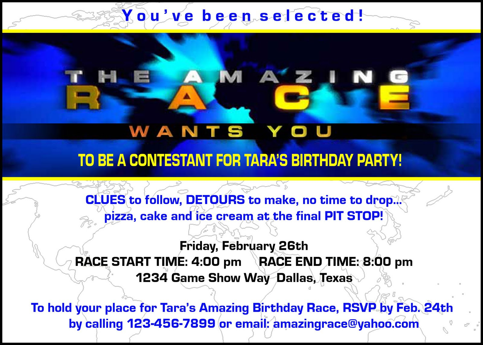 Paper Perfection: Free &amp;quot;amazing Race&amp;quot; Birthday Party Invitation - Blue&amp;#039;s Clues Invitations Free Printable