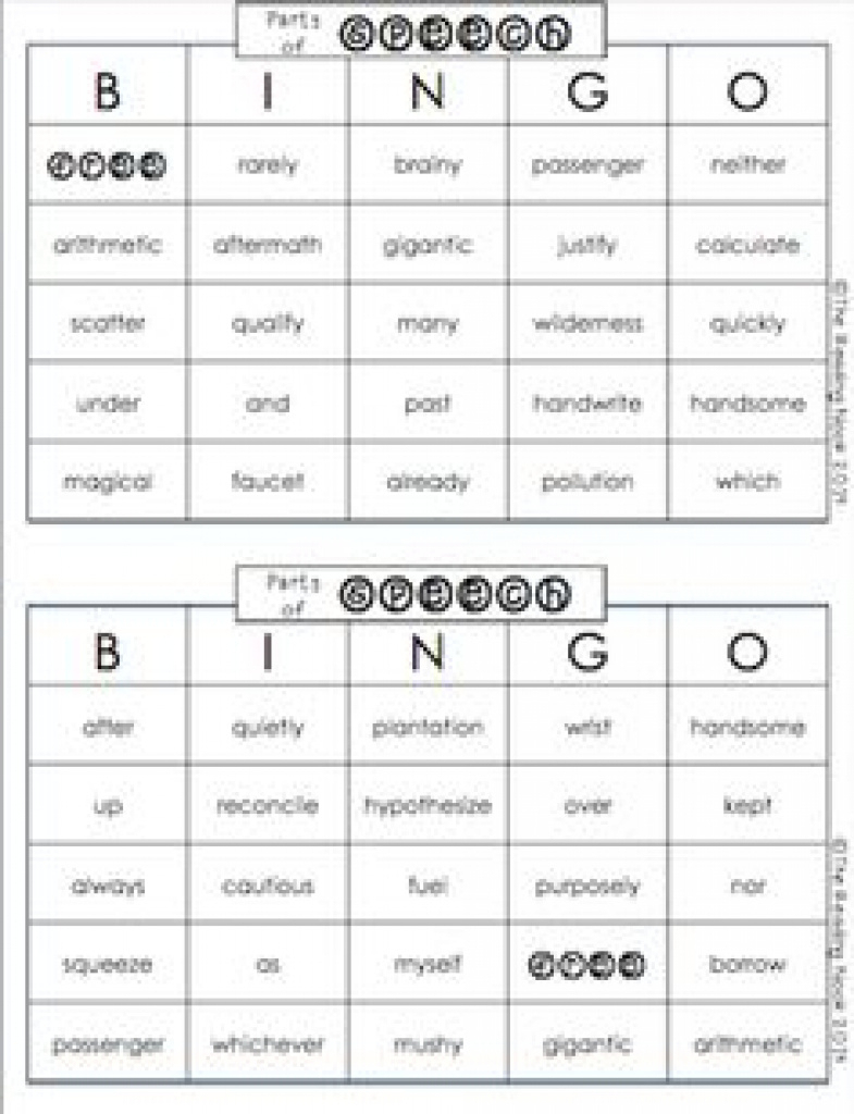 Parts Of Speech Free Review Is A Great Way To Review The Parts… | My - Free Printable Parts Of Speech Bingo