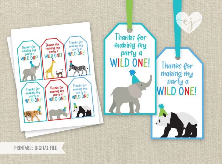 Party Animals Favor Tags Printable Favor Tags Party Animal Etsy Printable Thangles Free