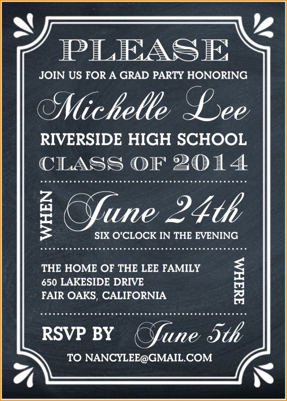 Party Invitations: Elegant Free Graduation Party Invitations Designs - Free Printable Graduation Party Invitations 2014