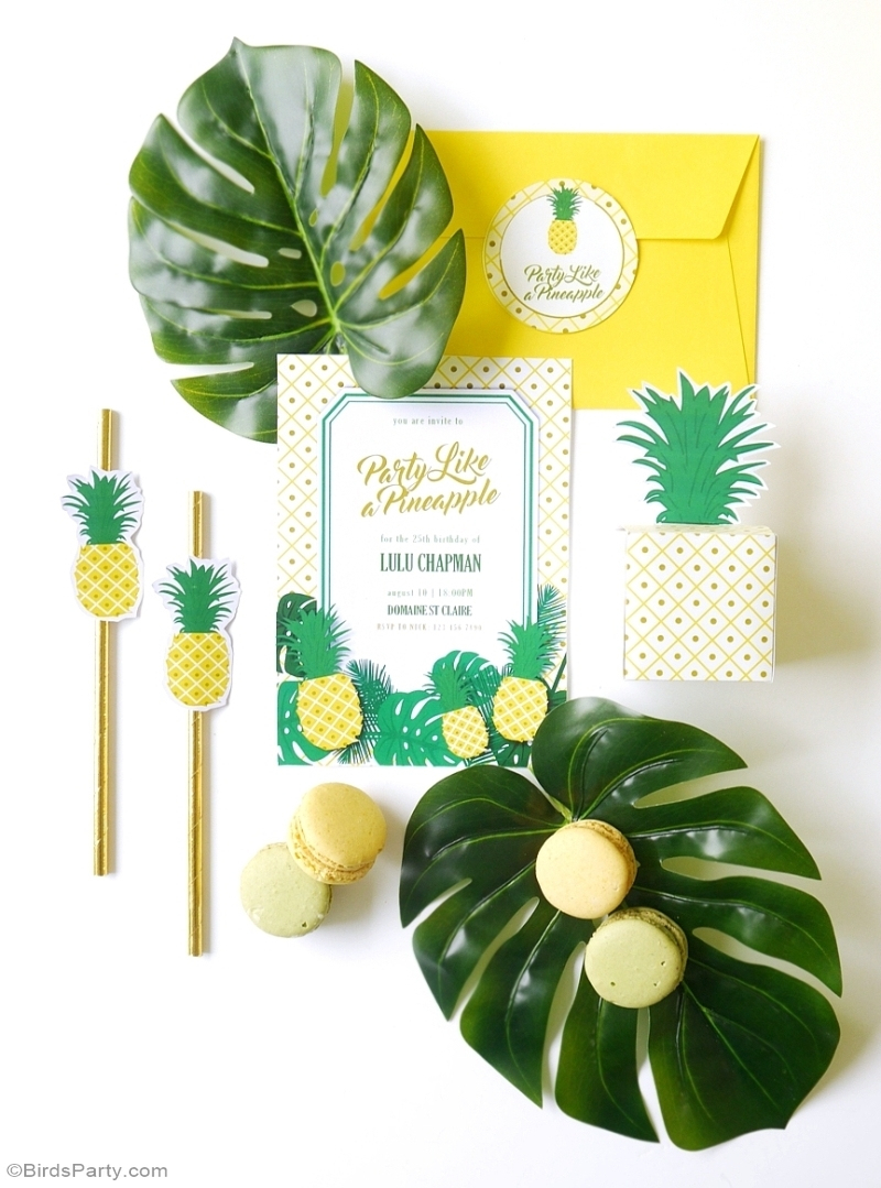 Party Like A Pineapple | A Tropical 25Th Birthday Party - Party - Free Printable Pineapple Invitations