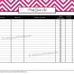 Party Planning Printables Kit!   All About Planners   Free Printable Birthday Guest List
