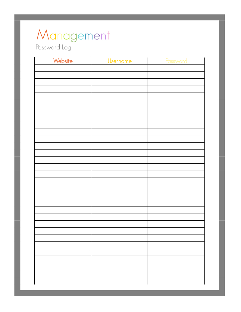 Password Log Printable Sheet1.pdf - Google Drive | Good Ideas - Free Printable Password Log