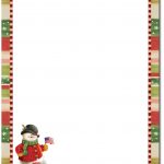Patriotic Snowman Letterhead | Christmas Stationery | Christmas   Free Printable Christmas Stationary Paper