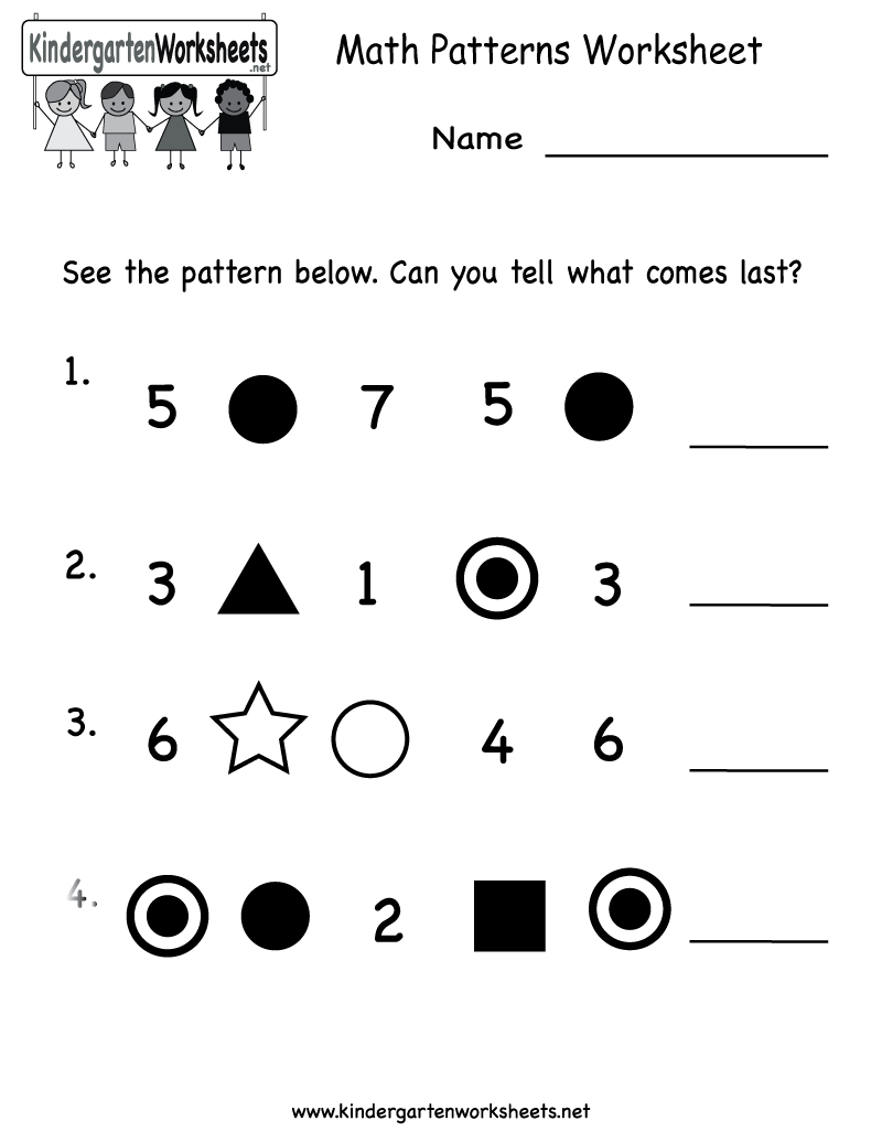 Pattern Math Worksheets Preschool For All Download And Maths - Free Printable Math Worksheets For Kids