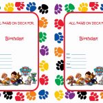 Paw Patrol Birthday Invitations | Birthday Printable   Free Printable Paw Patrol Invitations