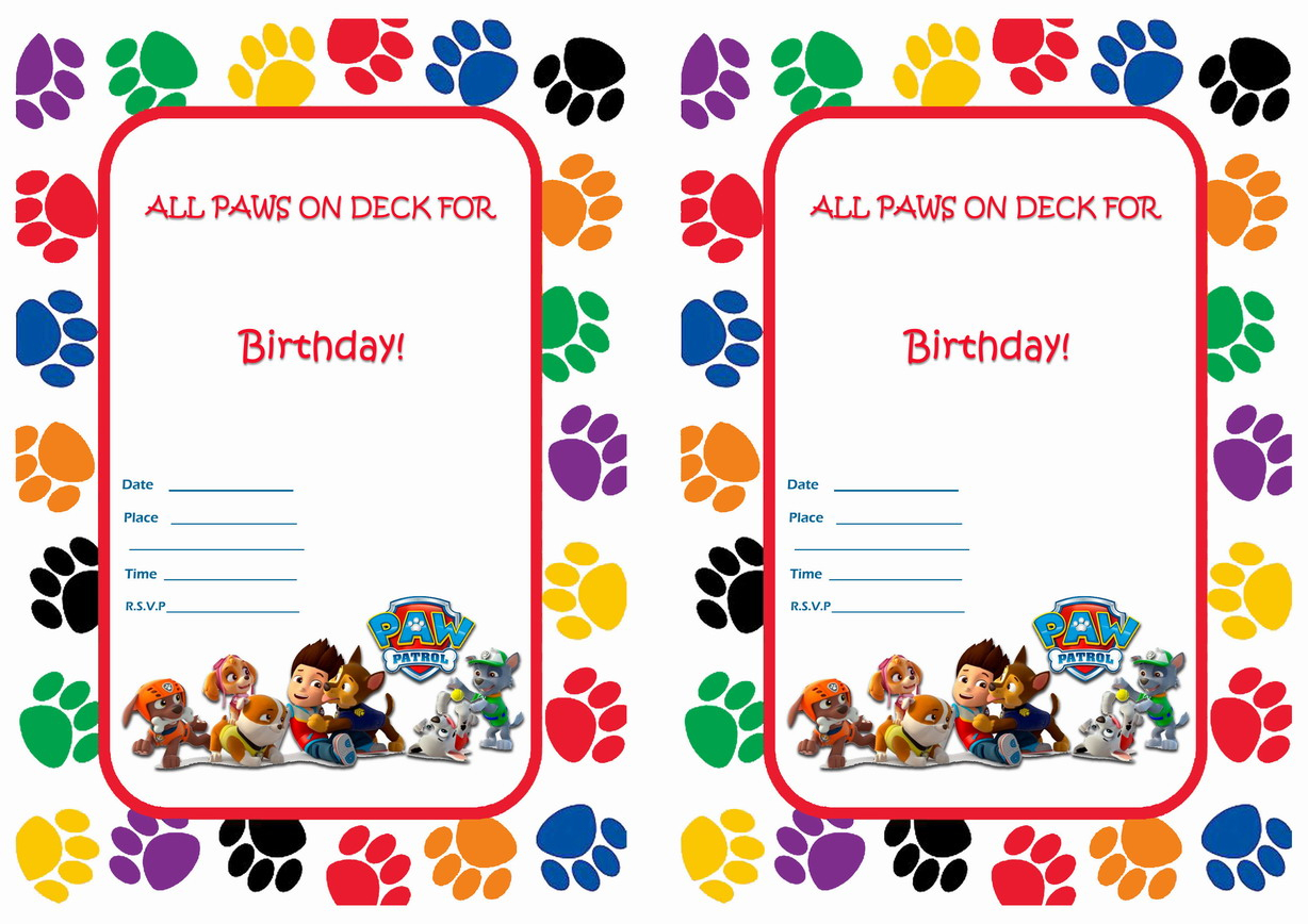 Paw Patrol Birthday Invitations | Birthday Printable - Free Printable Paw Patrol Invitations