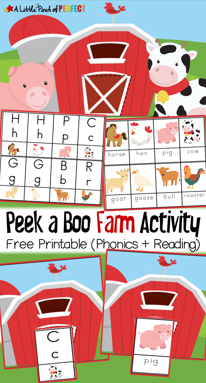 Peek A Boo Farm Animal Activity And Free Printable - - Free Printable Farm Animals