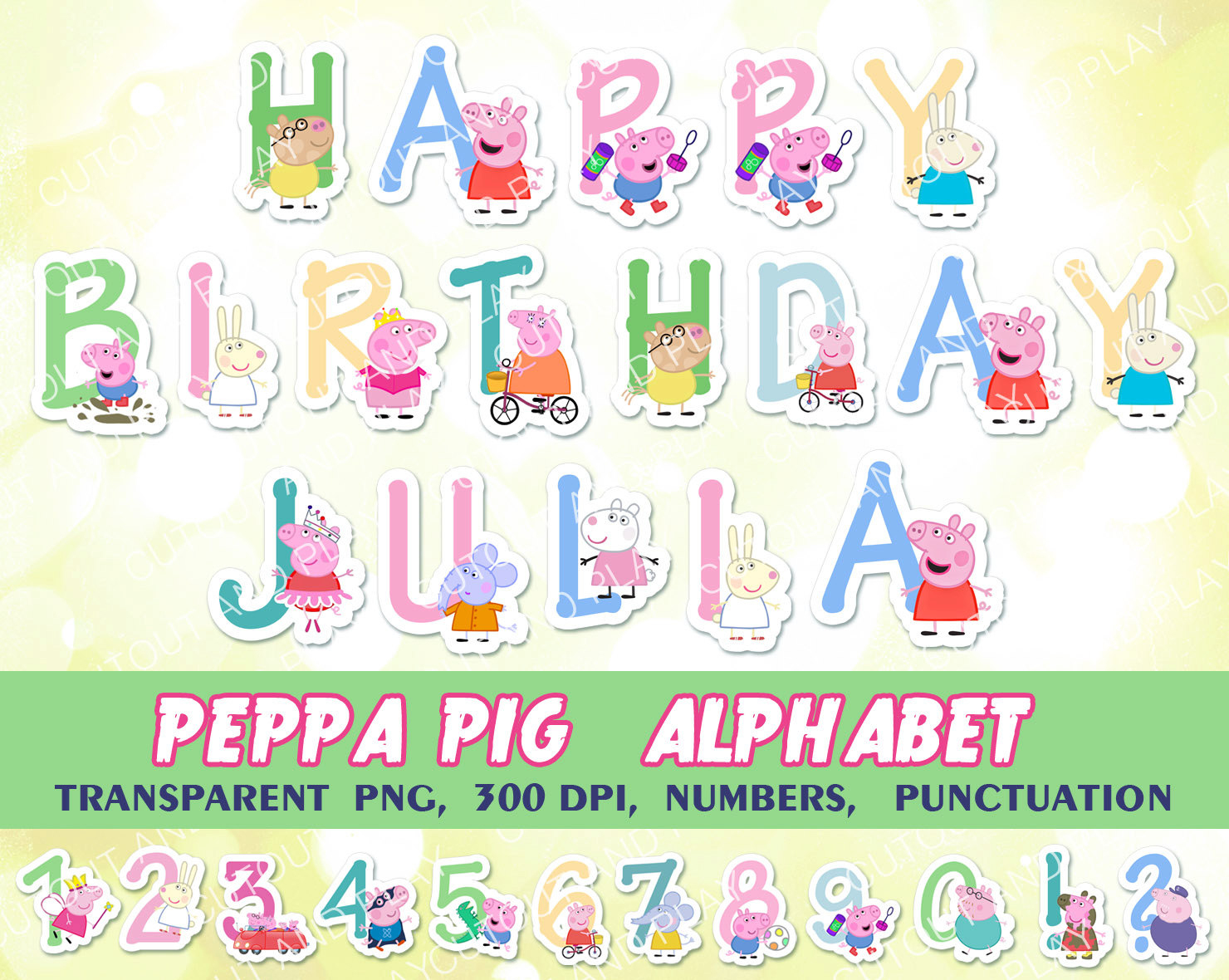 Peppa Pig Clipart Png Collection - Peppa Pig Birthday Banner Printable Free