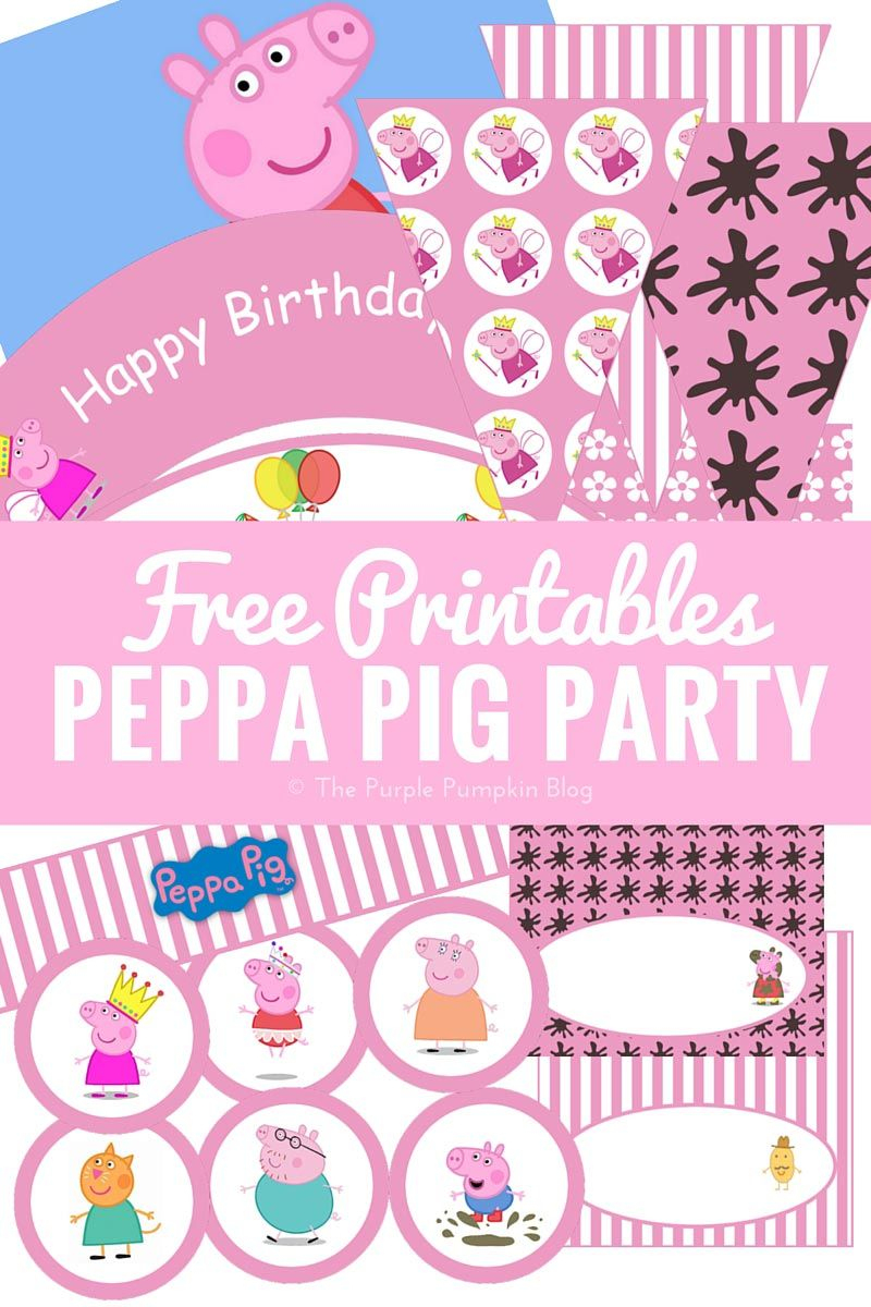 Peppa Pig Party Printables + Fun Party Ideas | Party Time - Peppa Pig Birthday Banner Printable Free
