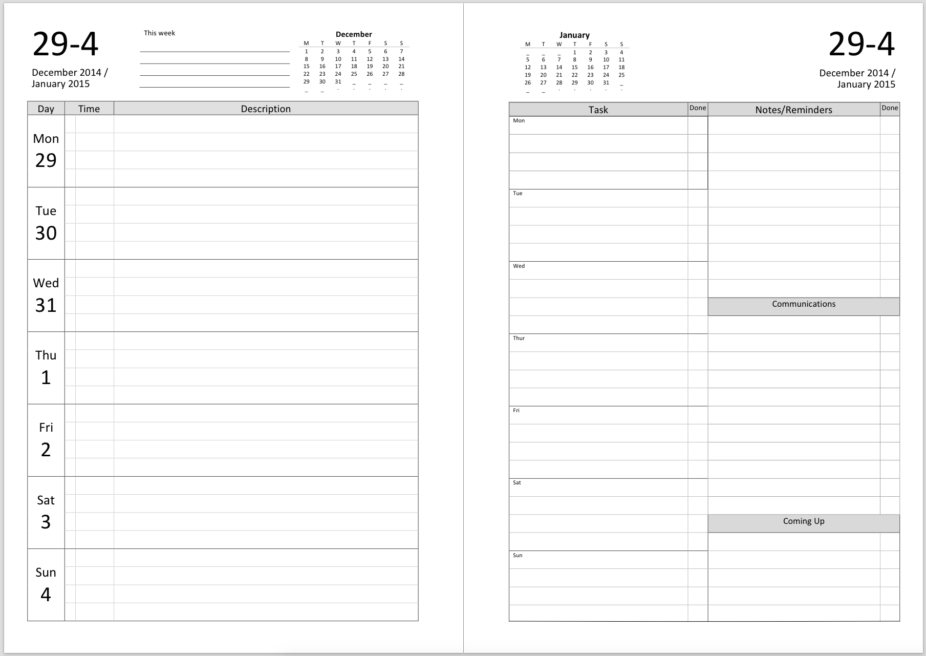 Philofaxy: Diary Inserts - Free Planner Refills Printable