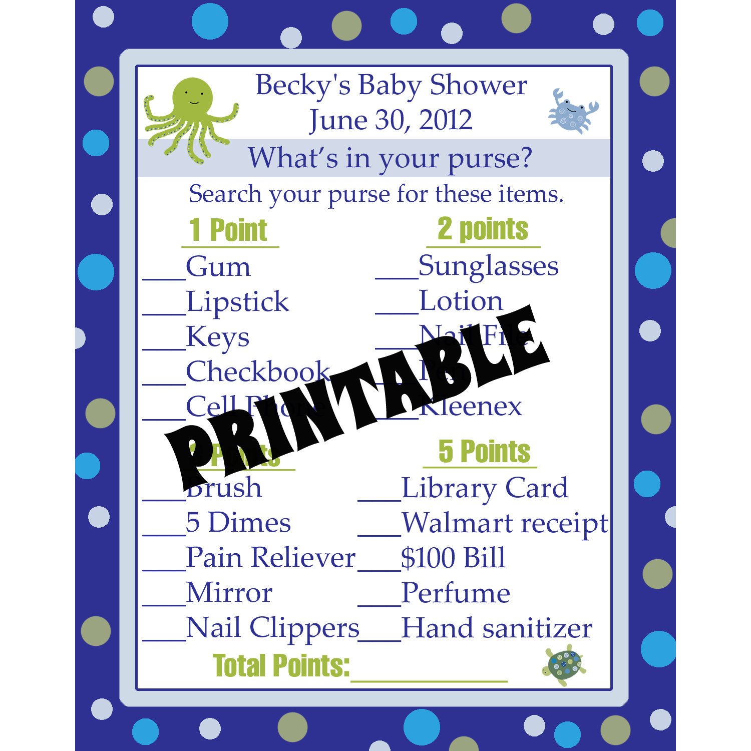 Photo : Baby Shower Games-Jungle Animal Image - Free Printable Baby Shower Games For Twins