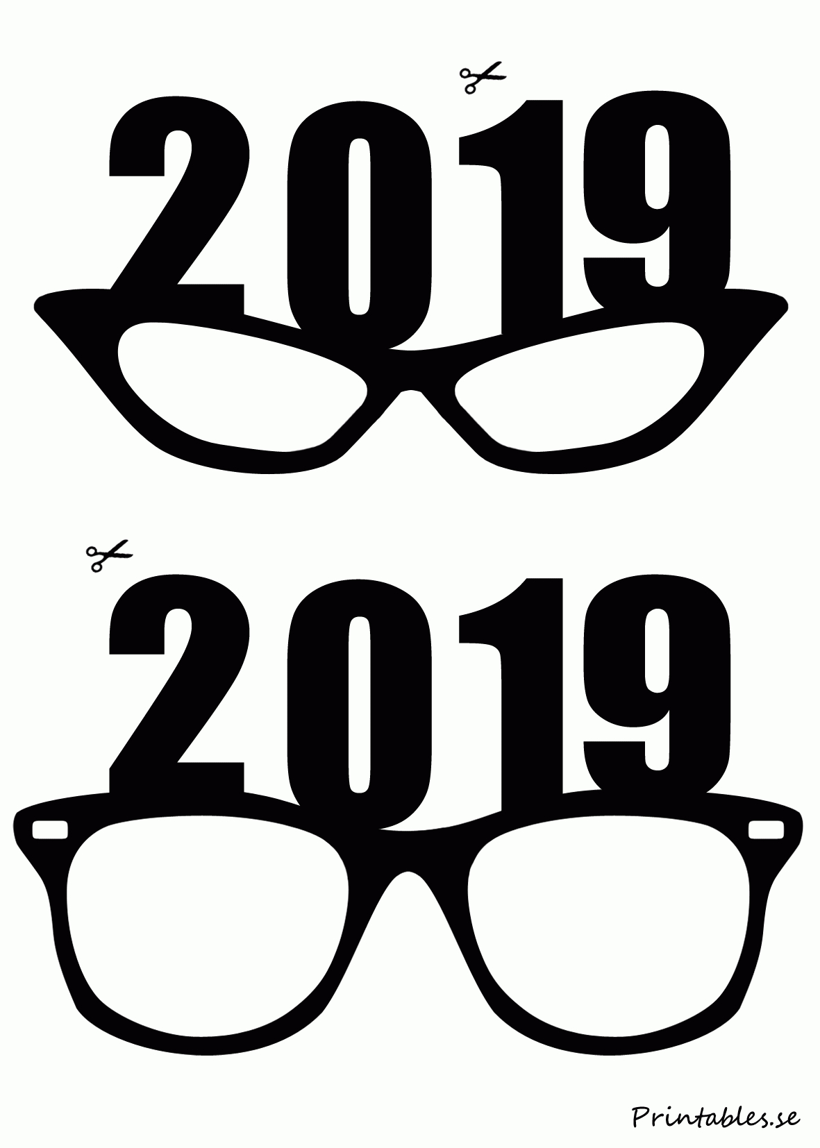 Photo Booth Props: New Years Eve Glasses For 2019 | Gogo | Pinterest - Free Photo Booth Props Printable Pdf
