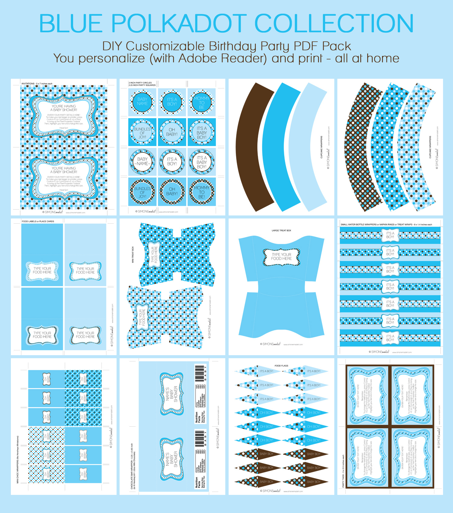 Photo : Boy Baby Shower Invitation Image - Free Printable Baby Shower Decorations For A Boy