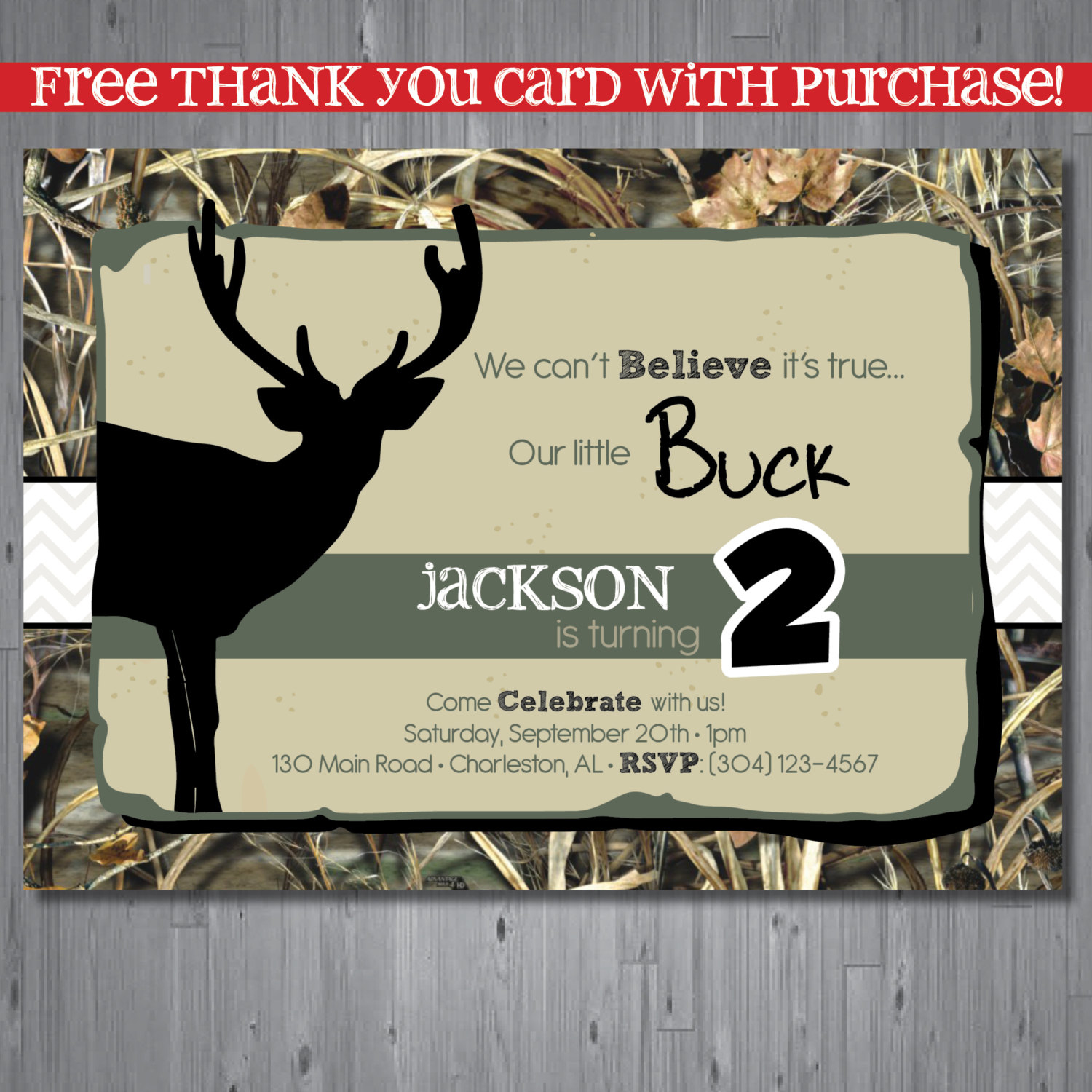 Photo : Camouflage Baby Shower Party Image - Free Printable Camo Baby Shower Invitations