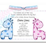 Photo : Couples Twin Baby Shower Image   Free Printable Twin Baby Shower Invitations