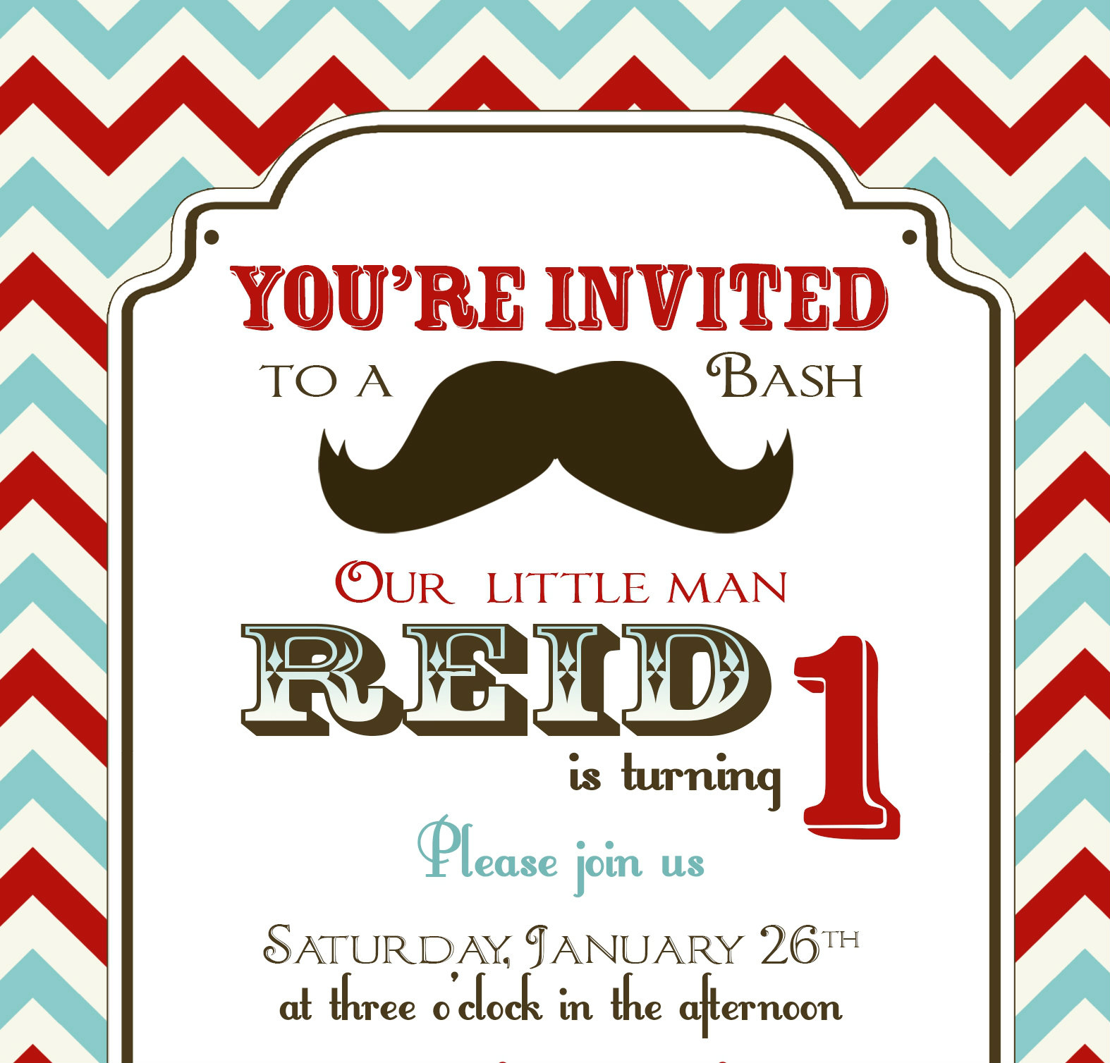 Photo : Mustache Or Bow Baby Image - Free Printable Mustache Invitations