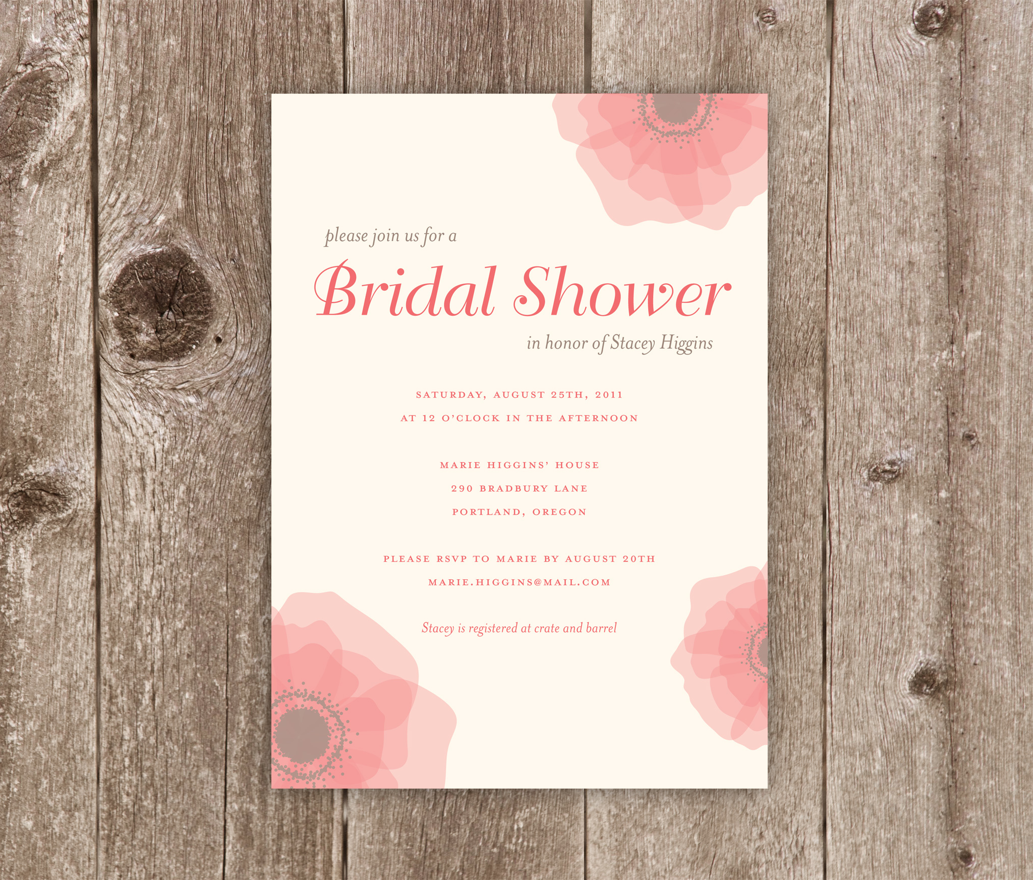 Photo : Printable Beach Bridal Shower Image - Free Printable Beach Theme Bridal Shower Invitations
