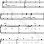 Piano Sheet Music For Beginners Popular Songs Free Printable Within   Free Printable Piano Sheet Music For Popular Songs