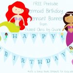Pickled Okracharlie: Mermaid Pennant, Free Printables   Mermaid Party Invitations Printable Free
