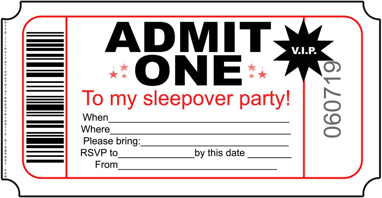 Pictures Of Birthday Invitation Foldables | Free Boys Sleepover - Movie Birthday Party Invitations Free Printable