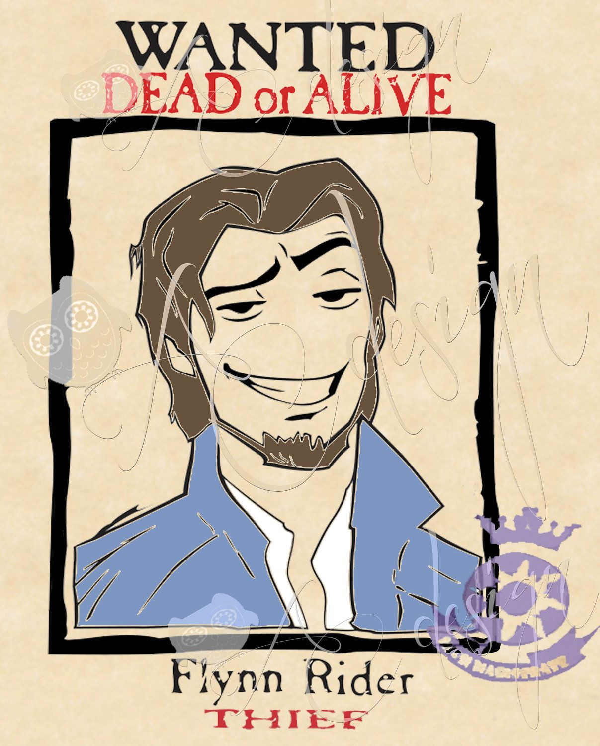 Flynn Rider Wanted Poster Decoration Forpartyprintsplus, $1.00 - Free Print...