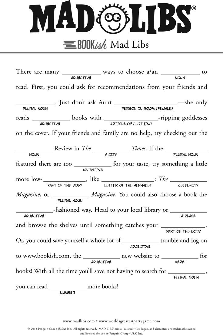 Pinjessica Pyle On Homemade | Pinterest | Free Mad Libs, Mad - Free Printable Mad Libs