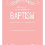 Pink Decorations   Free Printable Baptism & Christening Invitation   Free Printable Enclosure Cards