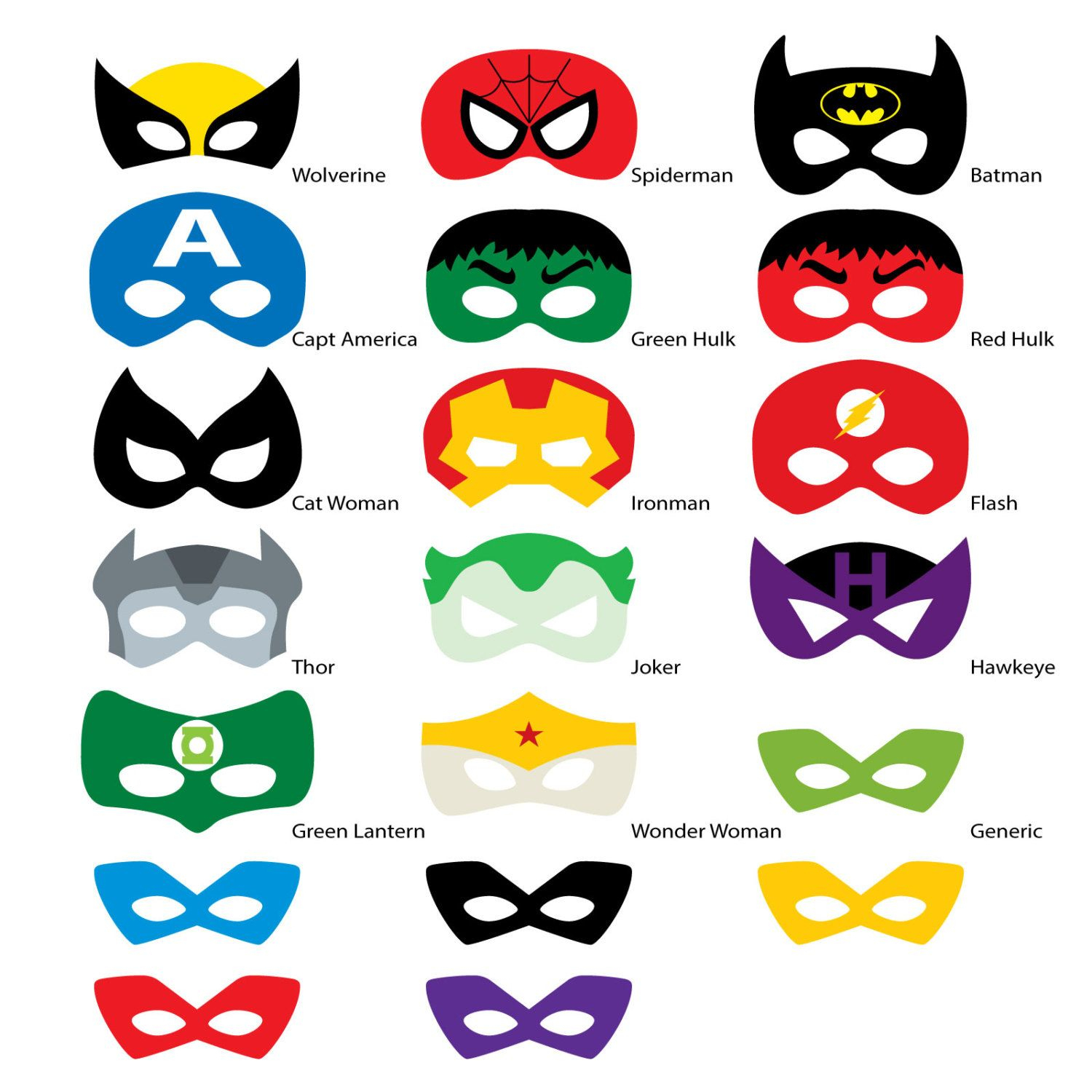 Pinkathy Mccloskey On Masks To Make | Pinterest | Superhero - Free Printable Superhero Photo Booth Props