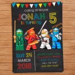 Pinlindsey Hicks On Wesley's 6Th Birthday | Pinterest | Ninjago   Lego Ninjago Party Invitations Printable Free