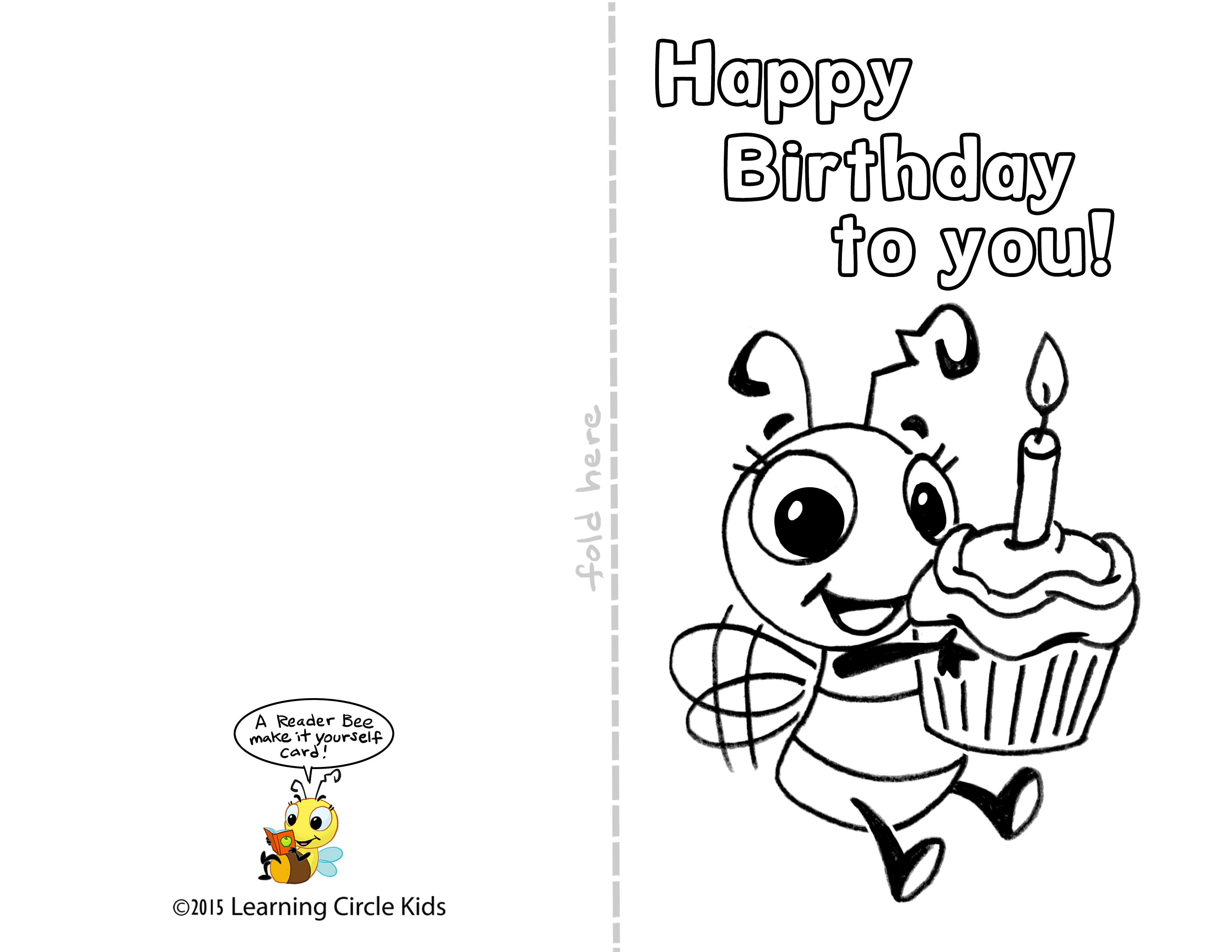 Pinreader Bee On Birthday Celebration - Bee Style | Pinterest - Free Printable Birthday Cards For Kids