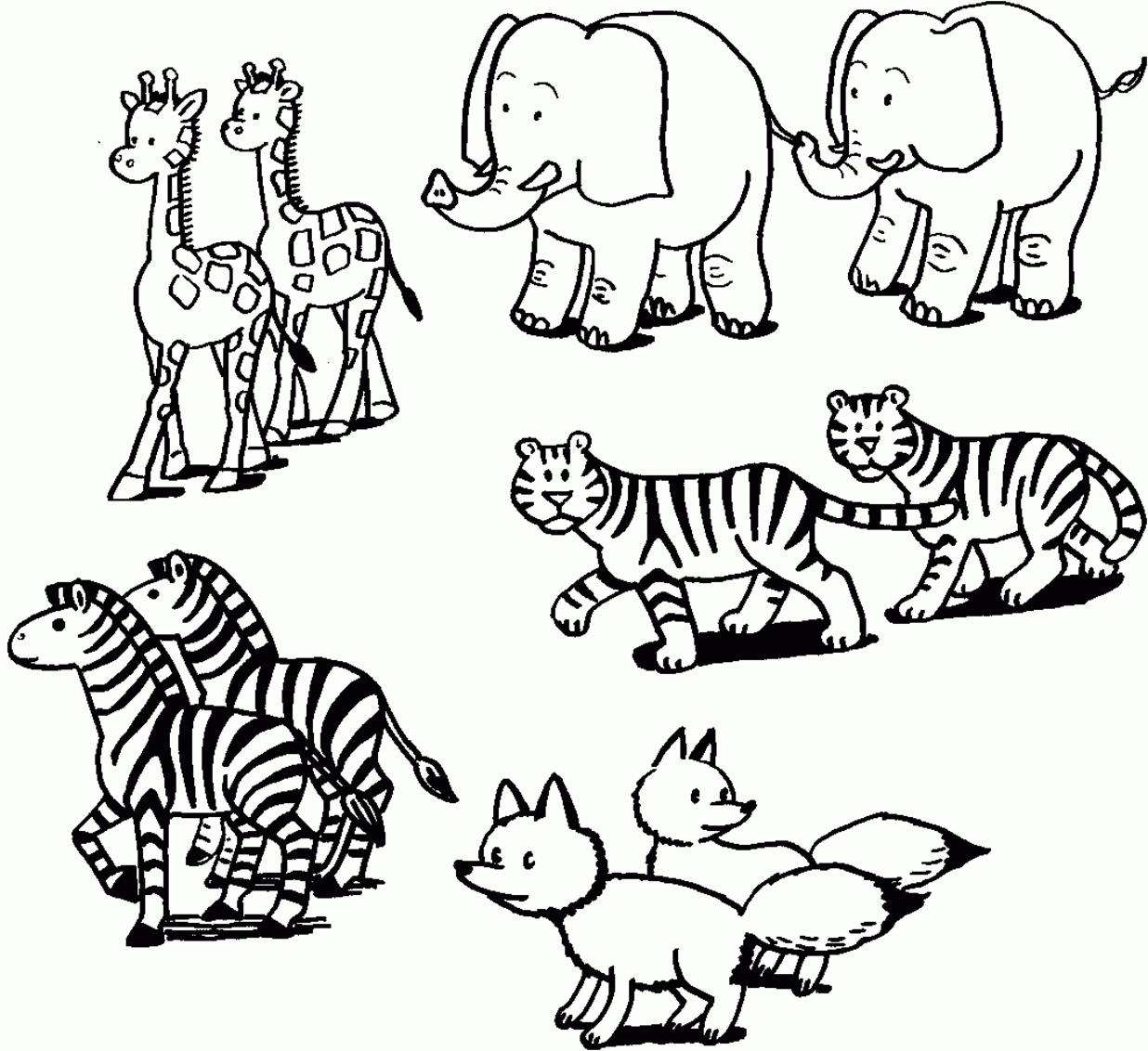Pinrobin Batten On Coloring Pages | Noahs Ark Craft, Zoo Animal - Free Printable Farm Animal Cutouts