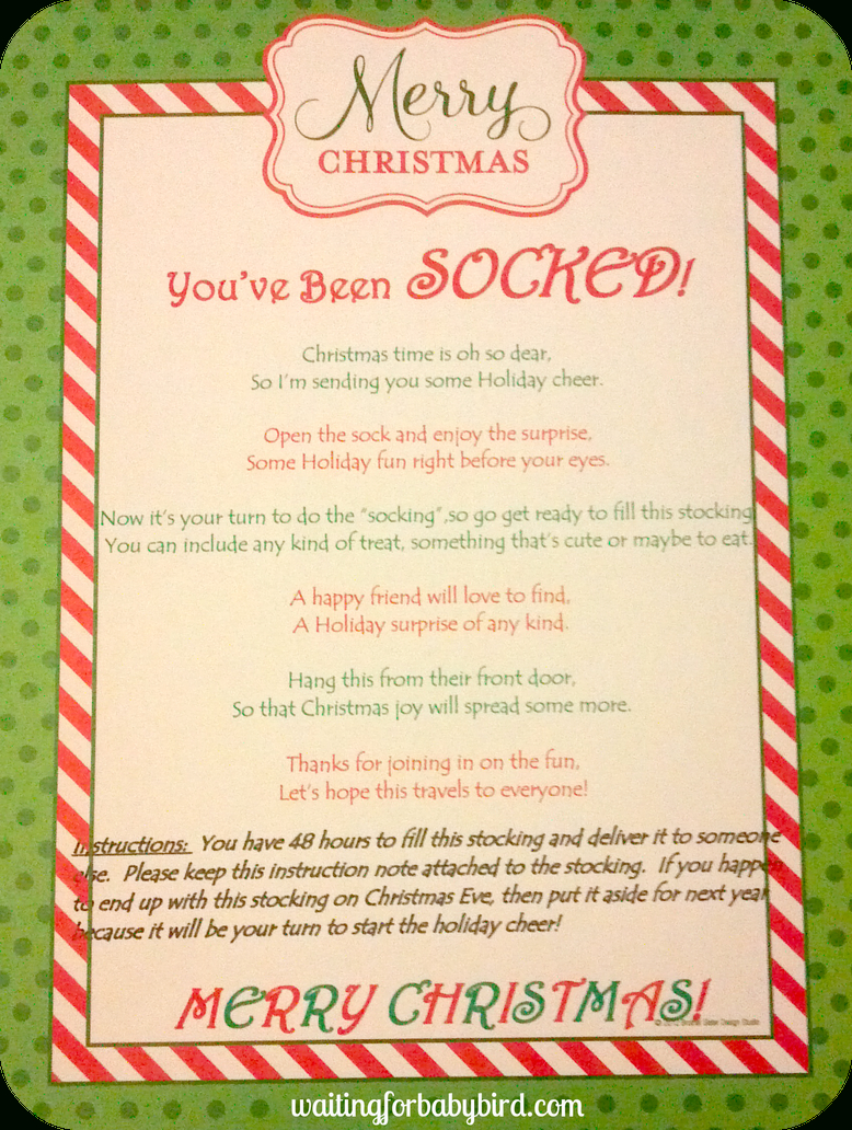 poem youve been socked the holidays pinterest christmas you ve been soc...