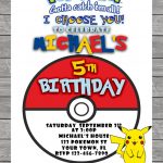 Pokemon Go Birthday Invitation   Pokemon Invite   Printable   Digital   Pokemon Invitations Printable Free