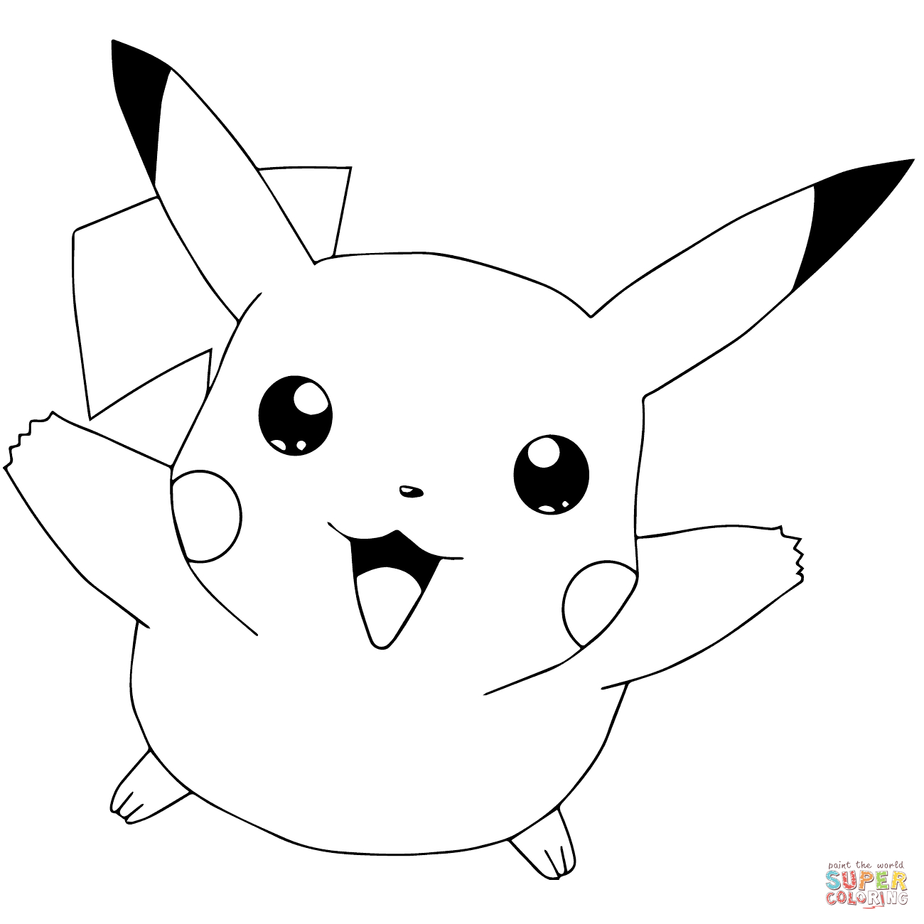 Pokémon Go Pikachu Flying Coloring Page | Free Printable Coloring Pages - Free Printable Coloring Pages Pokemon Black White