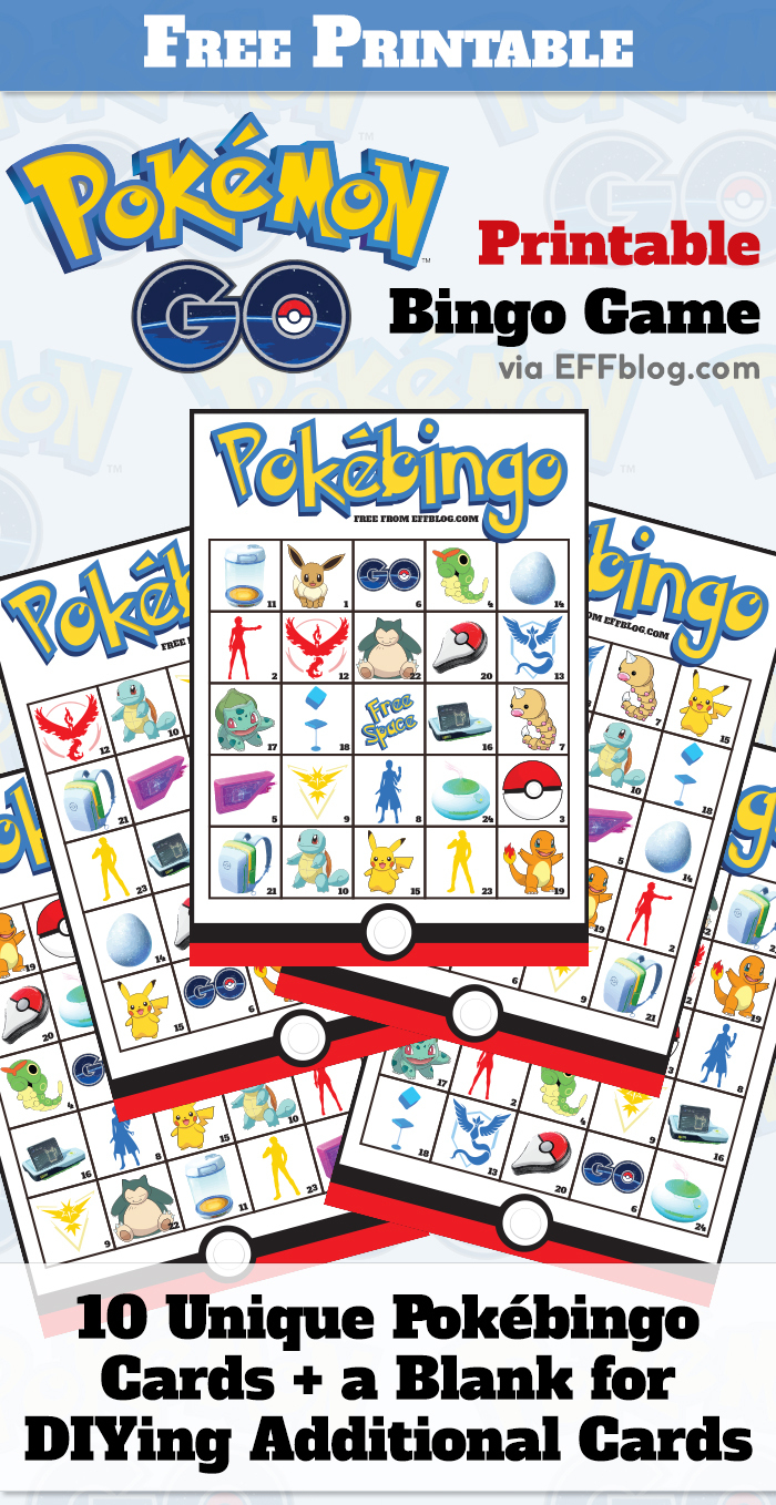 Pokémon Go: Pokébingo Free Printable Bingo Game - Free Printable Bingo Games