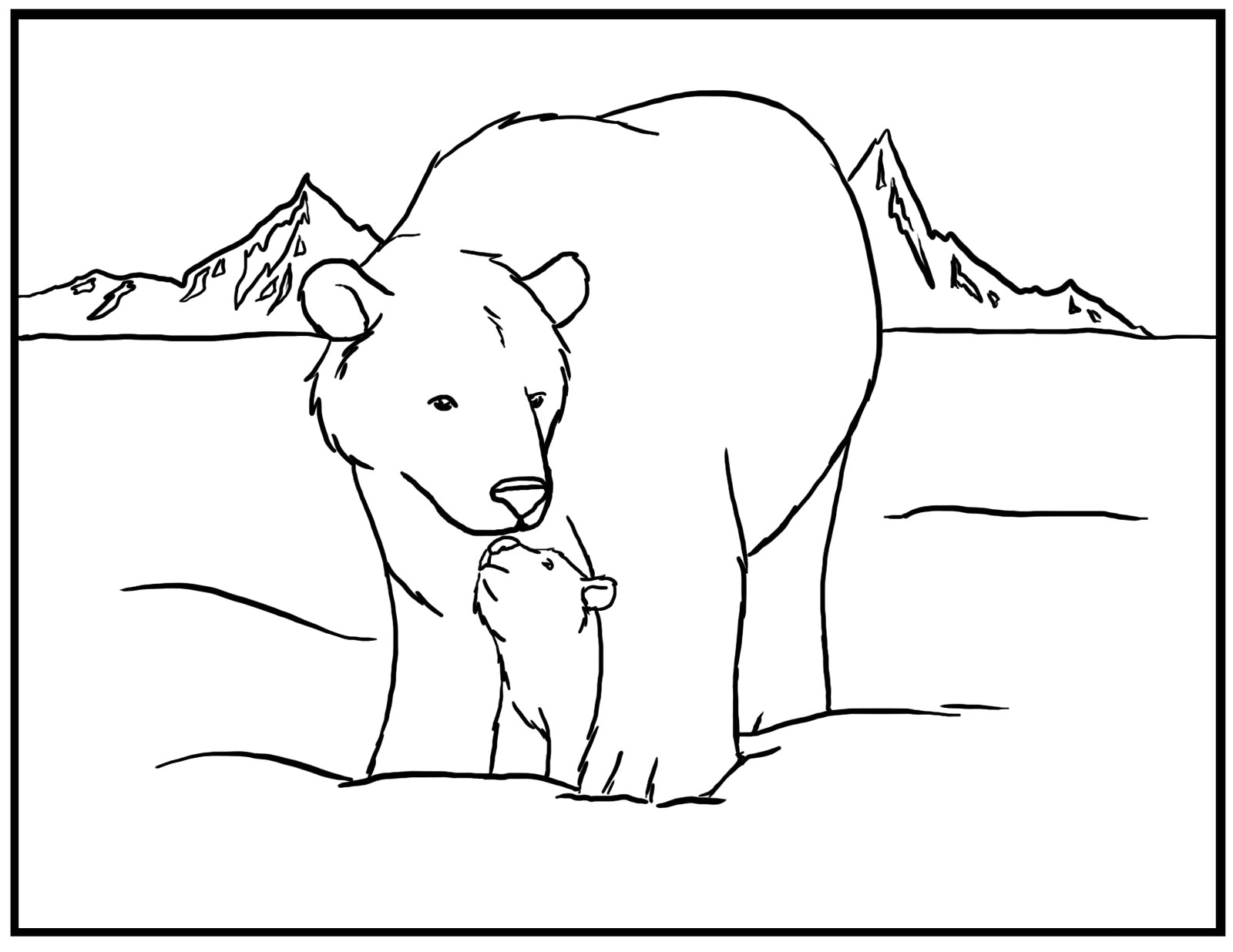 Polar Bear Coloring Pages Free | Diywordpress - Polar Bear Printable Pictures Free