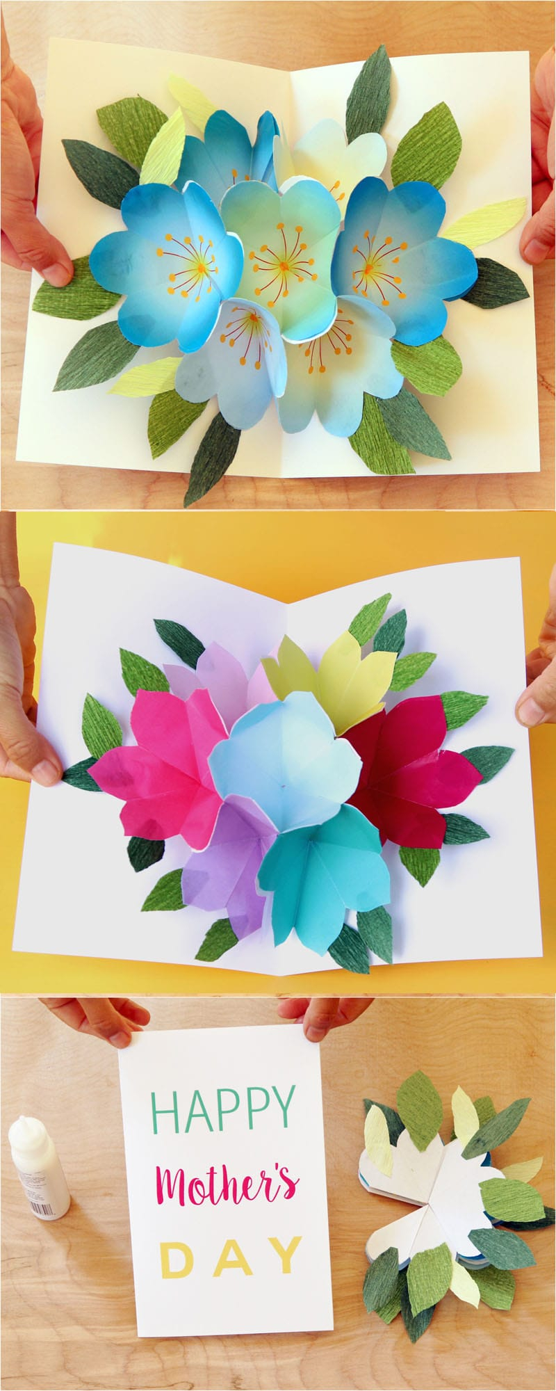 Pop Up Flowers Diy Printable Mother&amp;#039;s Day Card - A Piece Of Rainbow - Free Printable Mothers Day Cards No Download