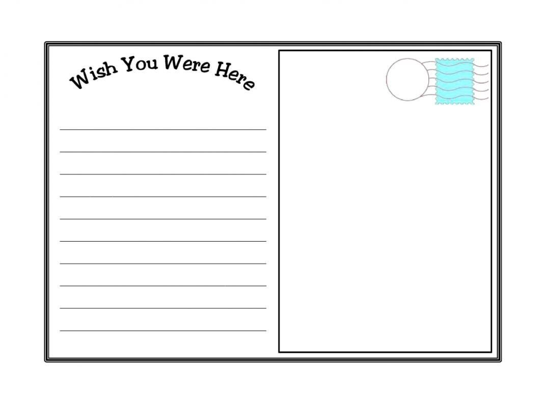 Postcard Template Ks2