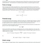 Potential Vs Kinetic Energy Worksheet Worksheets   Classy World   Free Printable Worksheets On Potential And Kinetic Energy