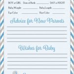 Prediction & Advice Cards   Printable Download   Blue & Gray Baby   Baby Prediction And Advice Cards Free Printable