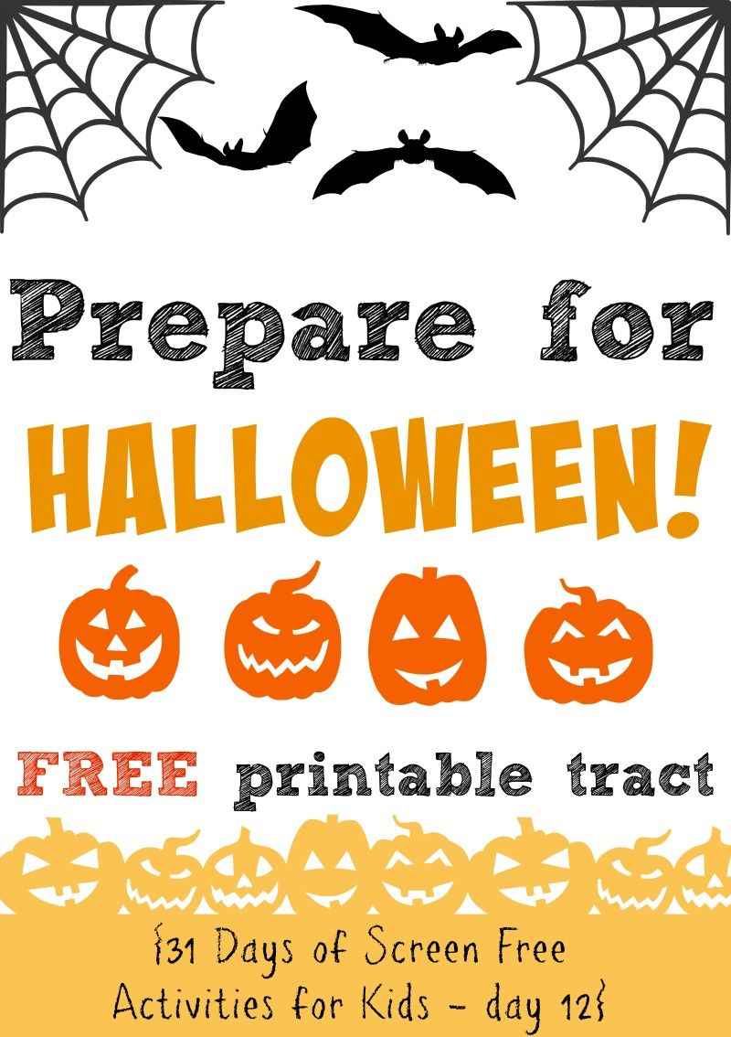 Halloween Gospel Tracts Printable Printable Templates