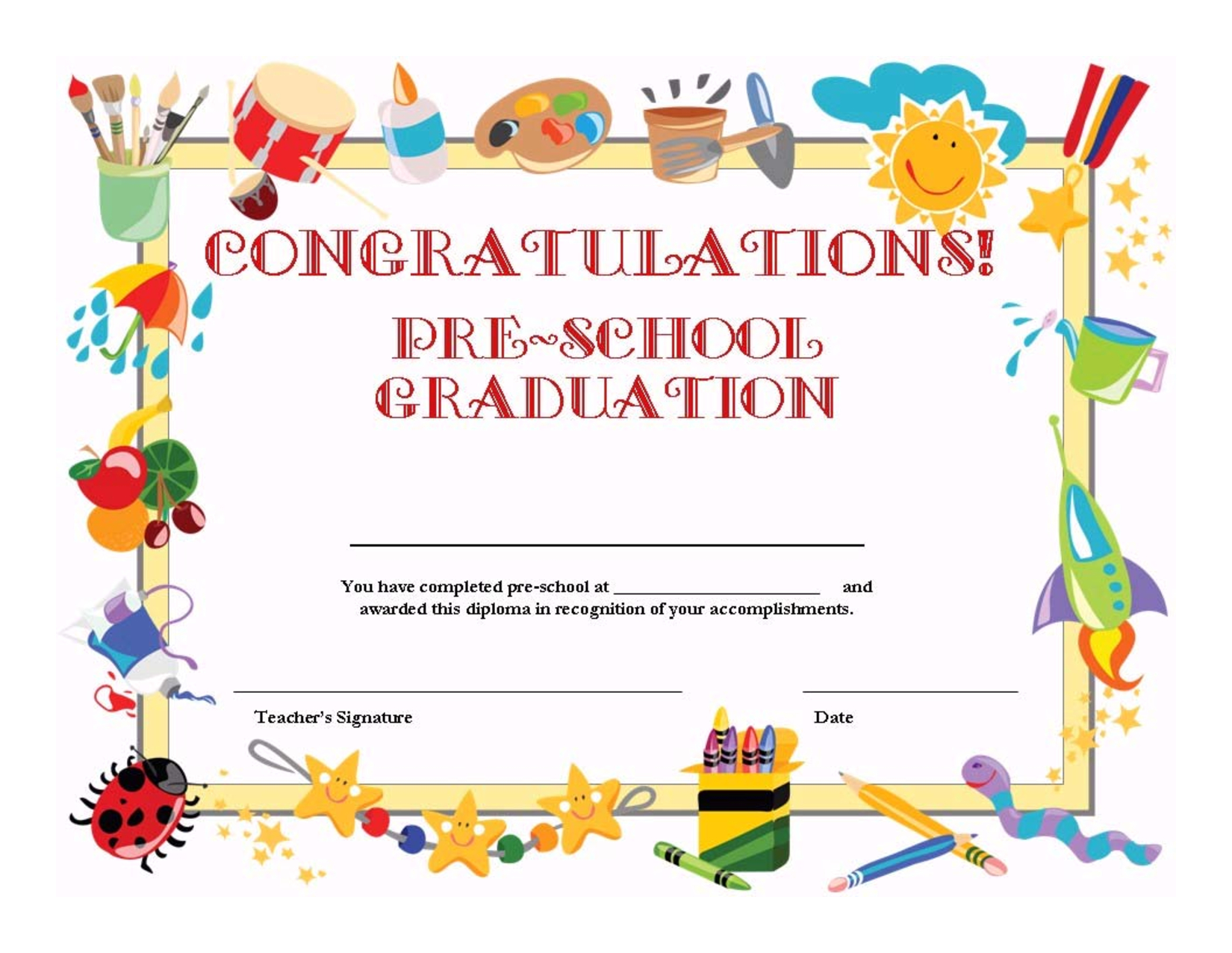Free Printable Children s Certificates Templates