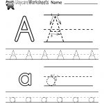 Preschool Letter A Alphabet Learning Worksheet Printable | Letter   Free Printable Learning Pages