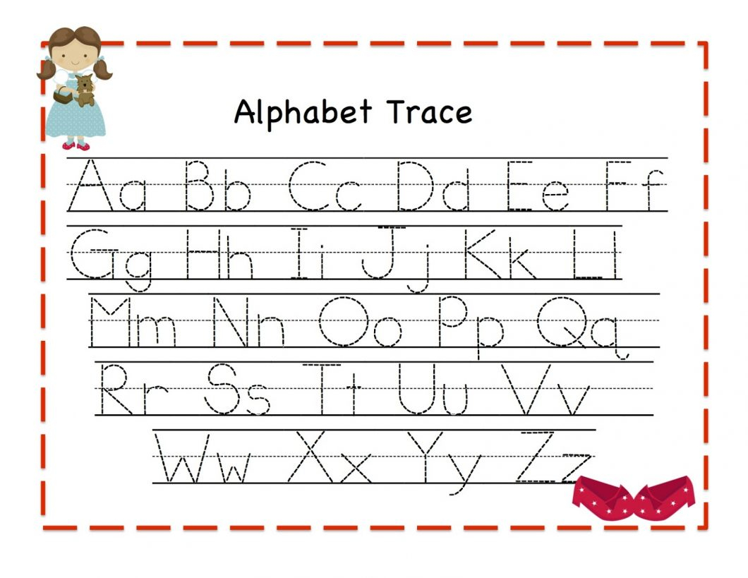 Preschool Printing Worksheets – With Number Also Handwriting - Free Printable Tracing Alphabet Worksheets