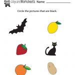 Preschoolers Have To Circle The Pictures That Are The Color Black In   Color Recognition Worksheets Free Printable