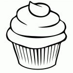 Pretty Cupcake Coloring Page | Free Printable Coloring Pages | Back   Free Printable Cupcake Clipart
