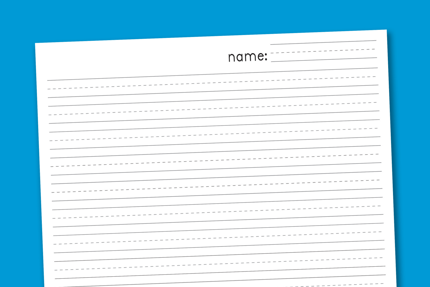 Primary Handwriting Paper - Paging Supermom - Free Printable Blank Handwriting Worksheets