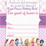 Princess Themed Birthday Invitation Cards Free Printable Disney   Free Princess Printable Invitations
